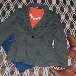 Dark grey, tweed blazer